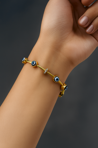 Evil Eye Charm Bangle