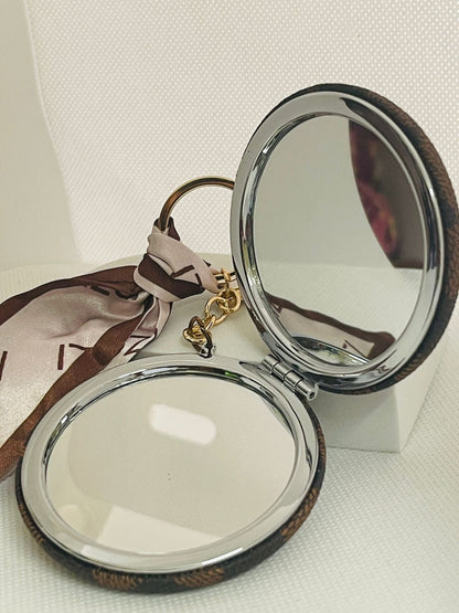 Luxury Compact Mirror Keychain