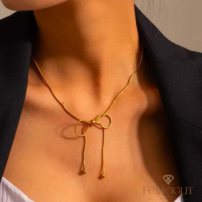 Golden Knot Necklace