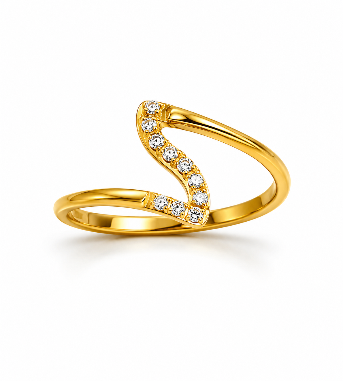 Crystal Wave Open Ring