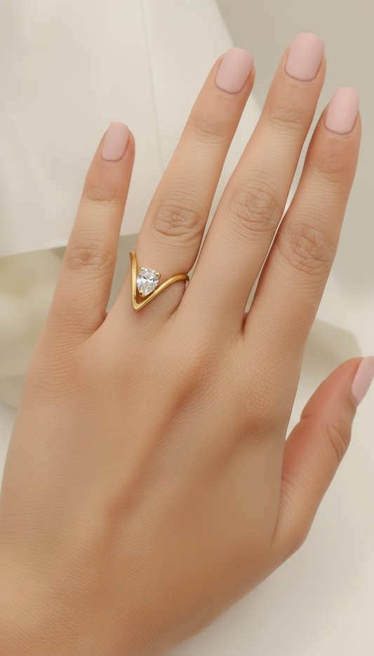 Solitaire V-Ring