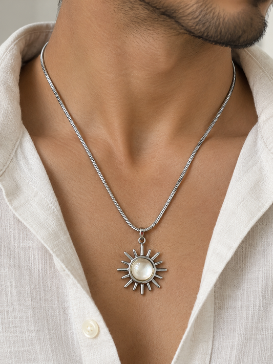 Unisex Sunburst Necklace