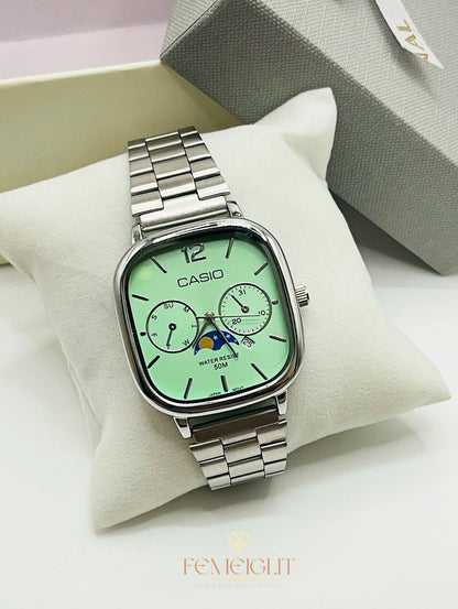 Vintage Style Moonphase Day-Date Watch