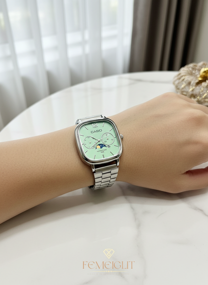 Vintage Style Moonphase Day-Date Watch