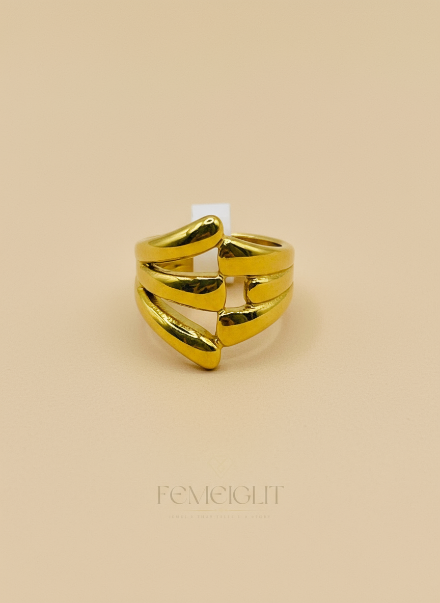 Modern Quad Band Statement Ring