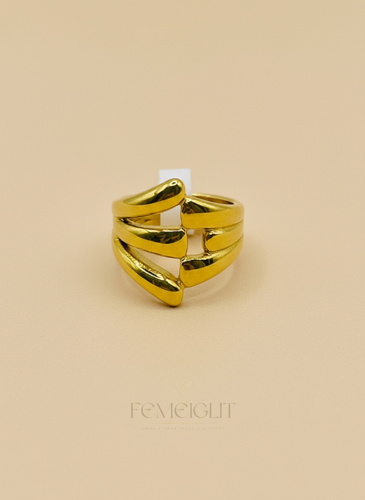 Modern Quad Band Statement Ring
