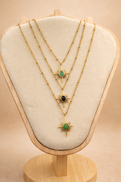 Celeste Sunburst Pendant Chain