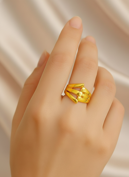 Modern Quad Band Statement Ring