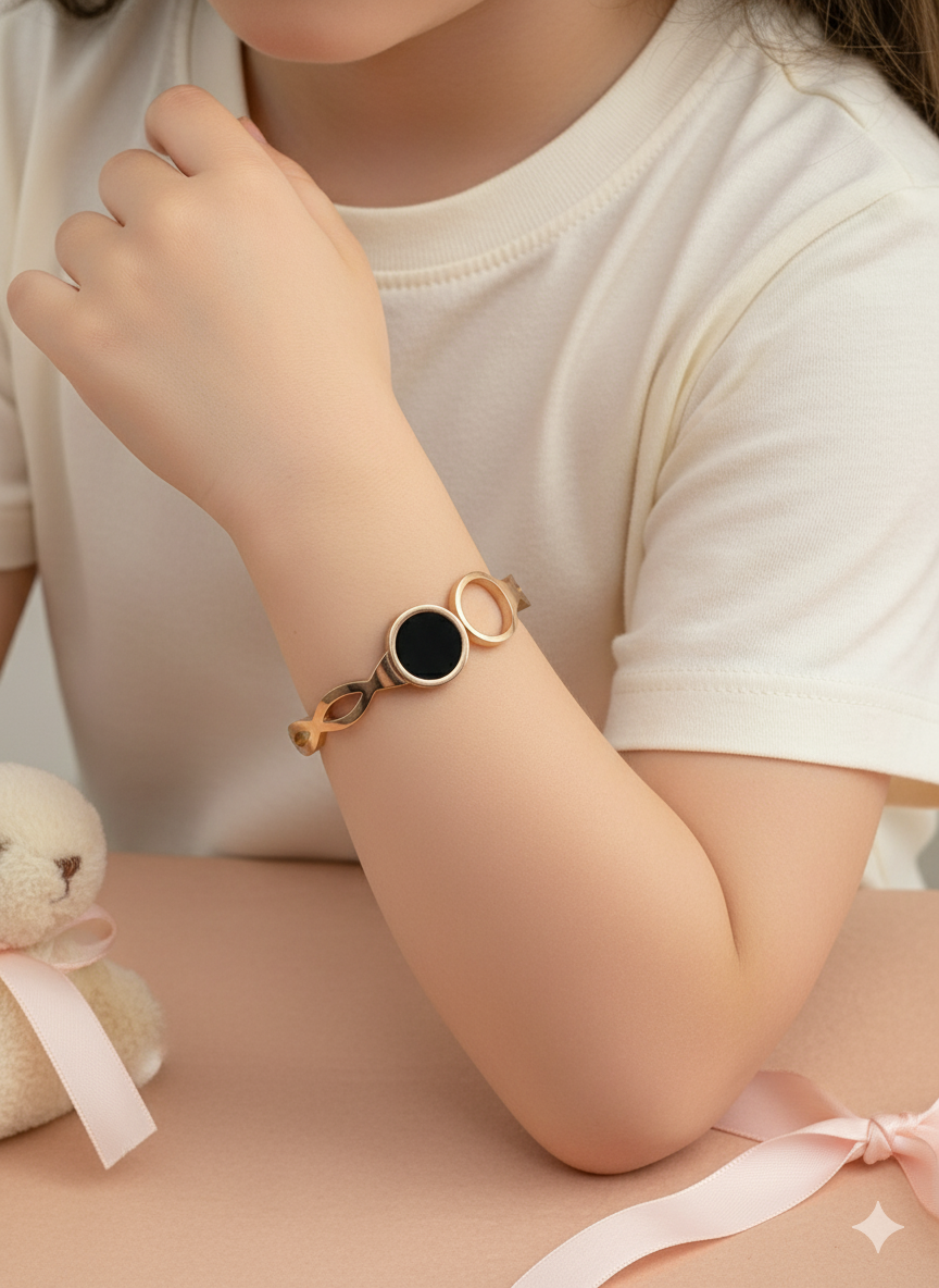 Open Circle Kids Rose Gold Bangle
