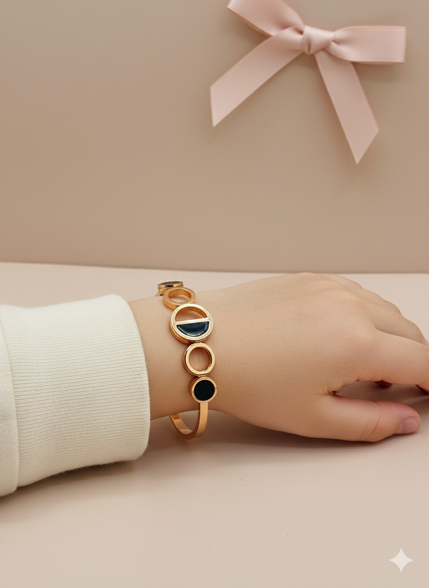 Kids Statement Rose Gold Cuff Bangle