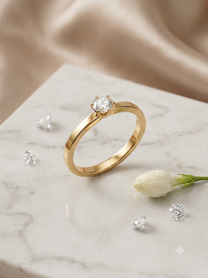 Solitaire Gold Ring