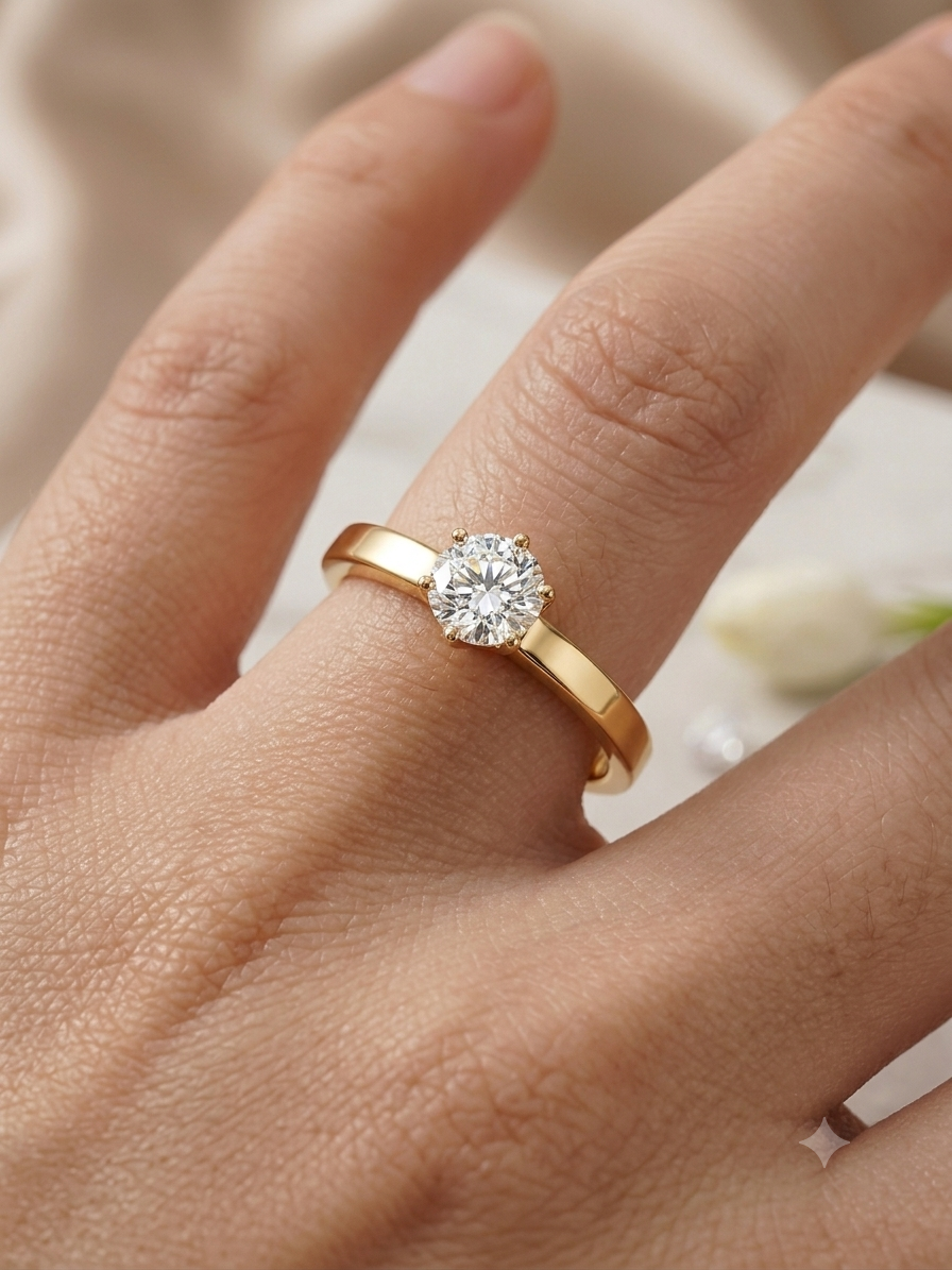 Solitaire Gold Ring