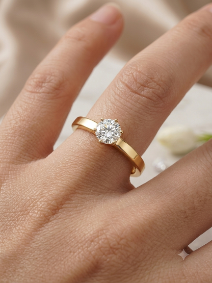 Solitaire Gold Ring