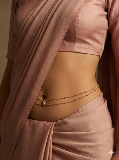 Gold Lumina Bezel Waist Chain