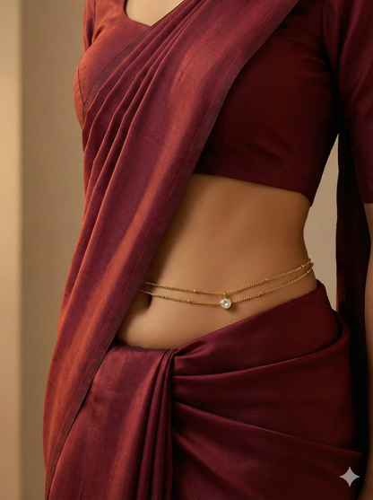 Gold Lumina Bezel Waist Chain