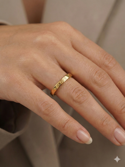 Rose Gold Love Promise Ring