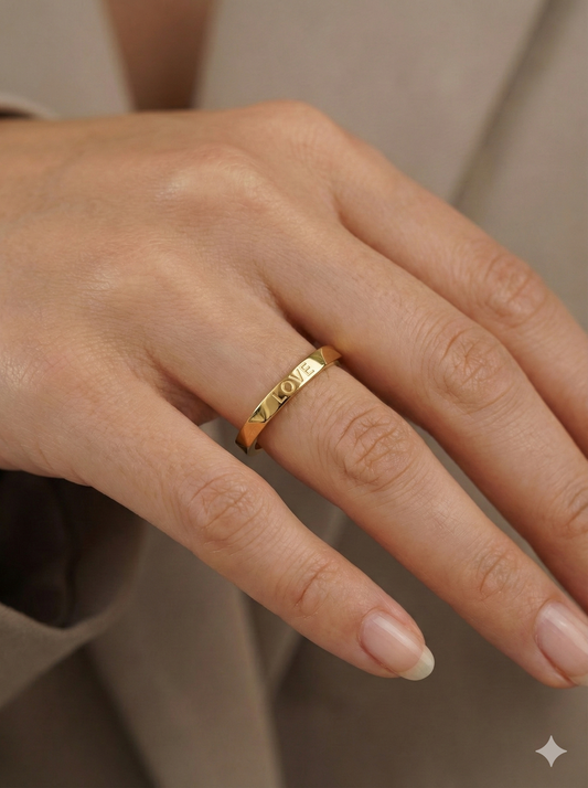 Rose Gold Love Promise Ring