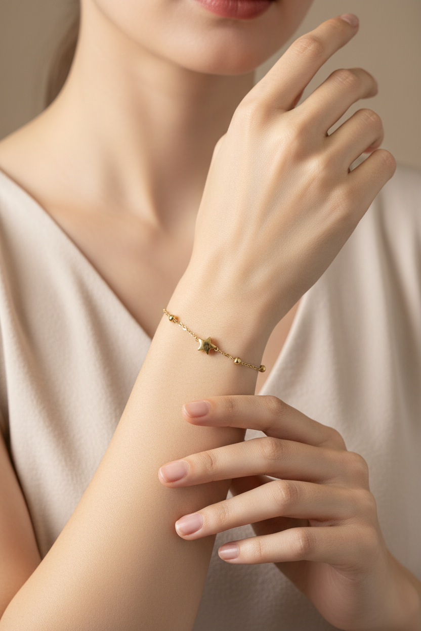 Golden Star Satellite Bracelet