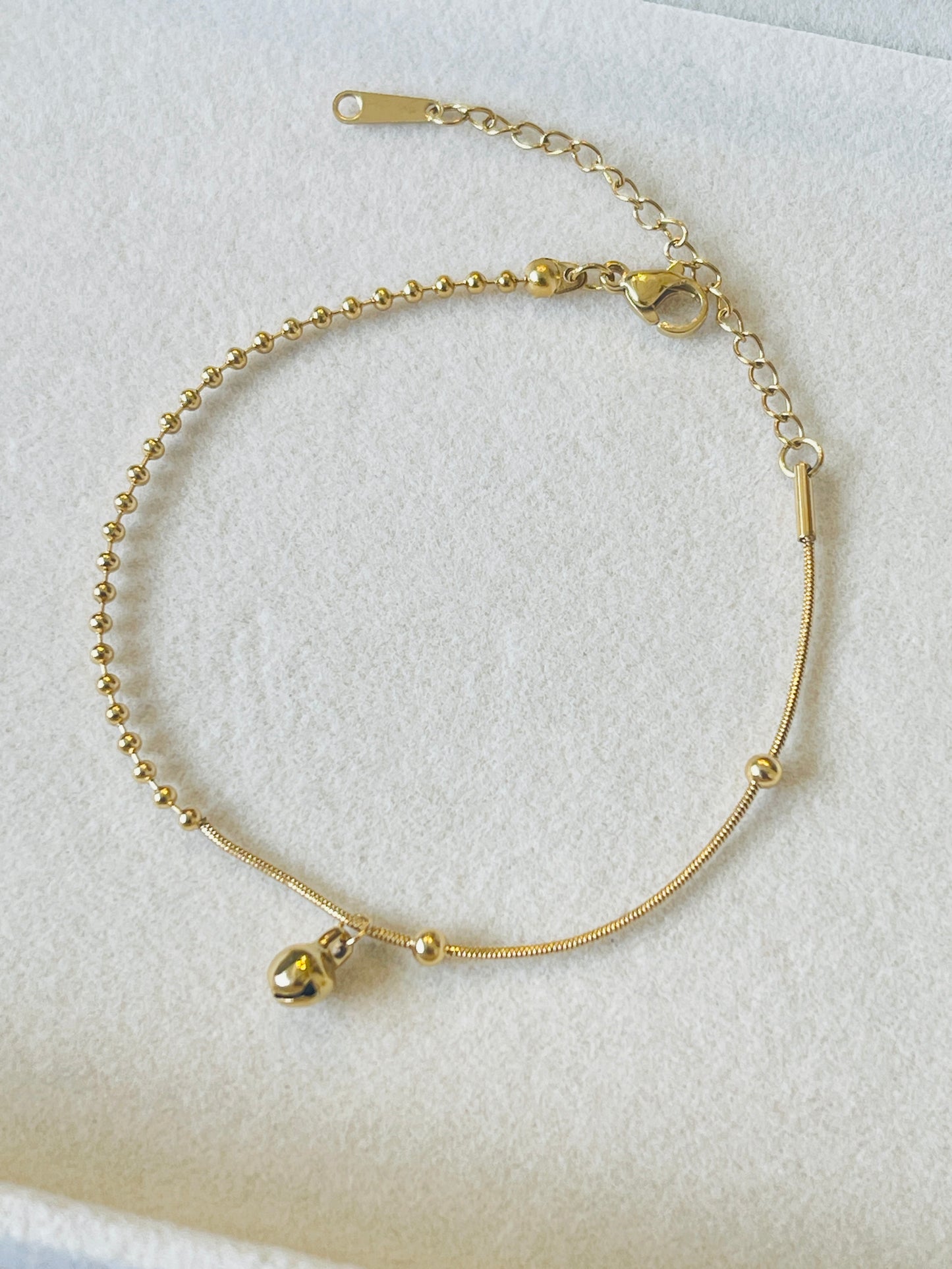 Dual Chain Bell Charm Bracelet