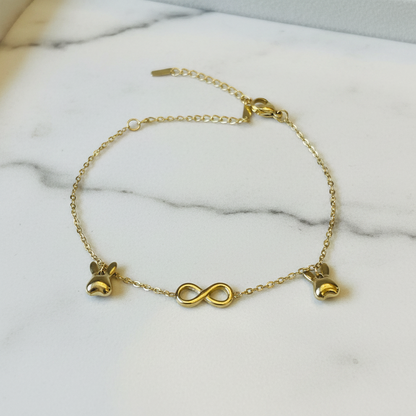 Infinity Heart Charm Bracelet