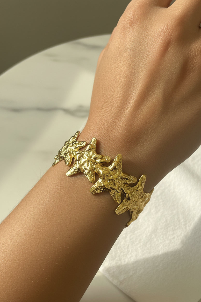 Wildflower Sculptural Cuff Bangle