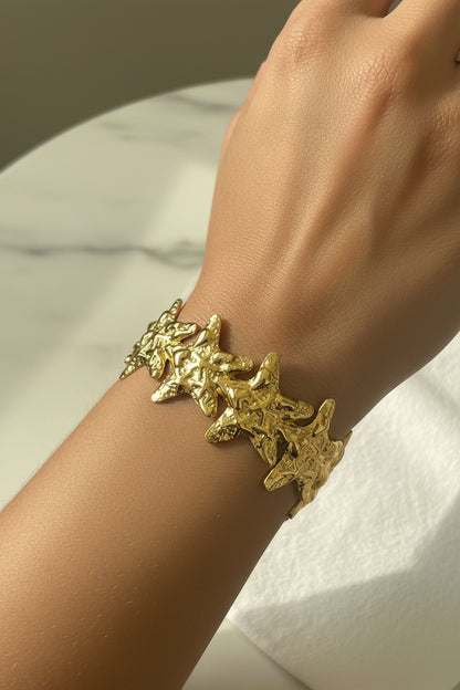 Wildflower Sculptural Cuff Bangle