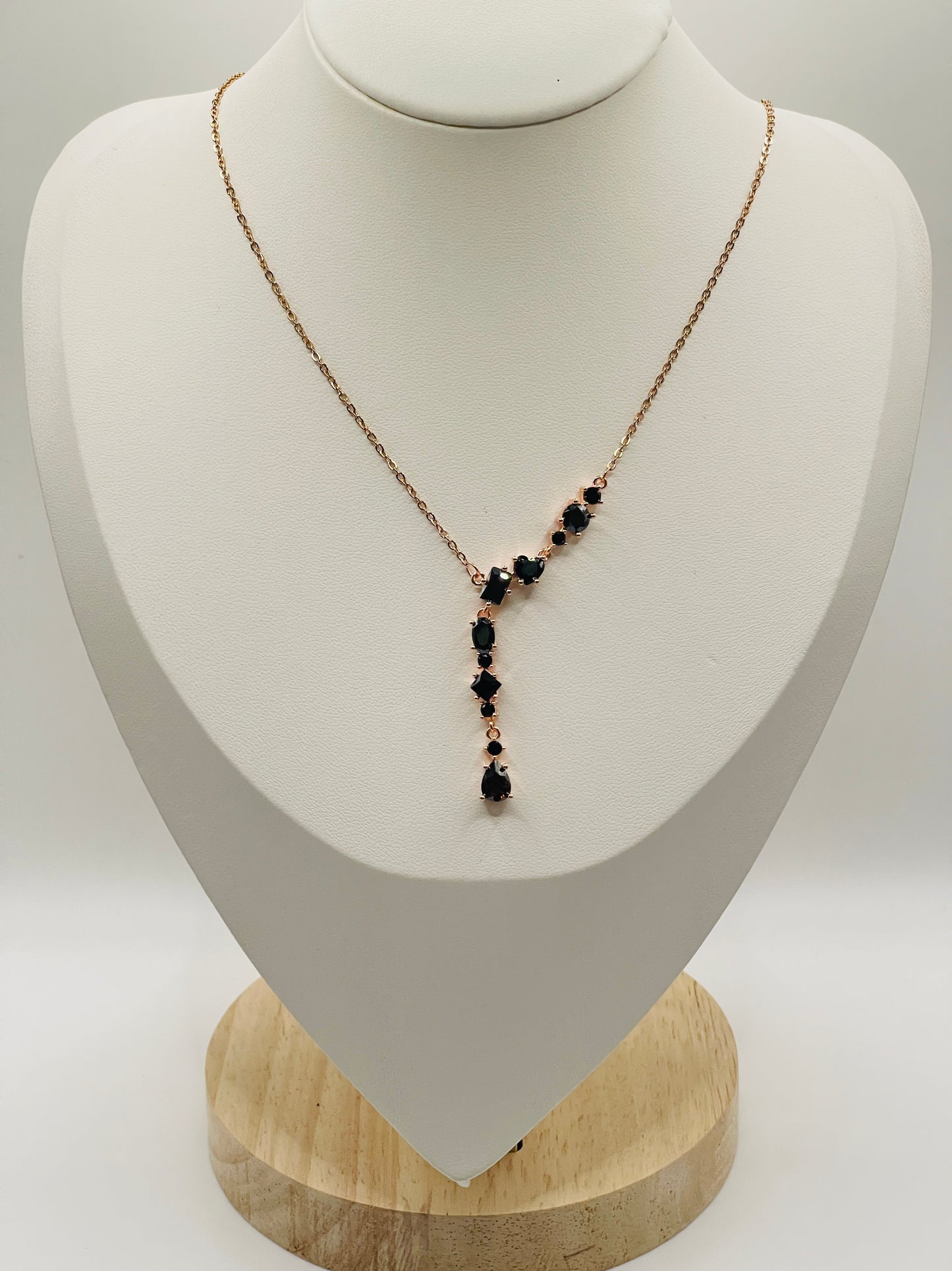 Midnight Elegance Drop Necklace