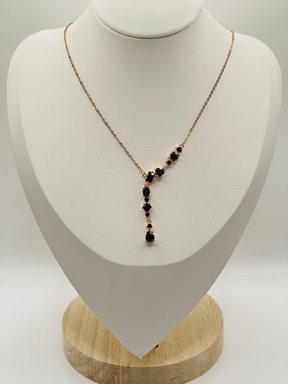 Midnight Elegance Drop Necklace