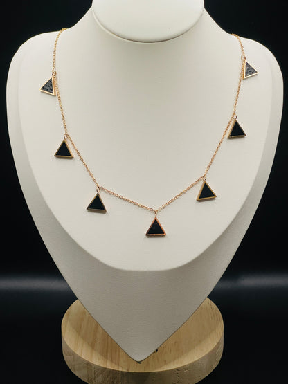 Geometric Triangle Charm Necklace