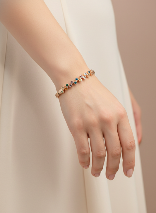 Celeste Multicolor Stone Bangle