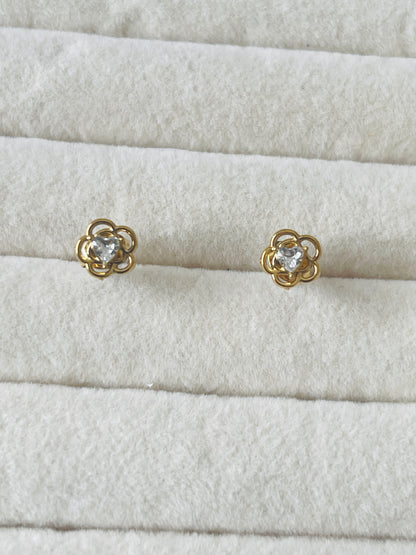 Bloom Solitaire Stud Earrings