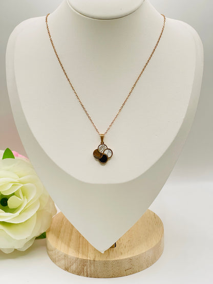 Rosé Clover Charm Necklace