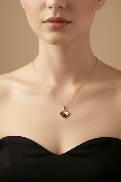 Rosé Clover Charm Necklace