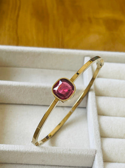 Ruby Red Crystal  Bangle