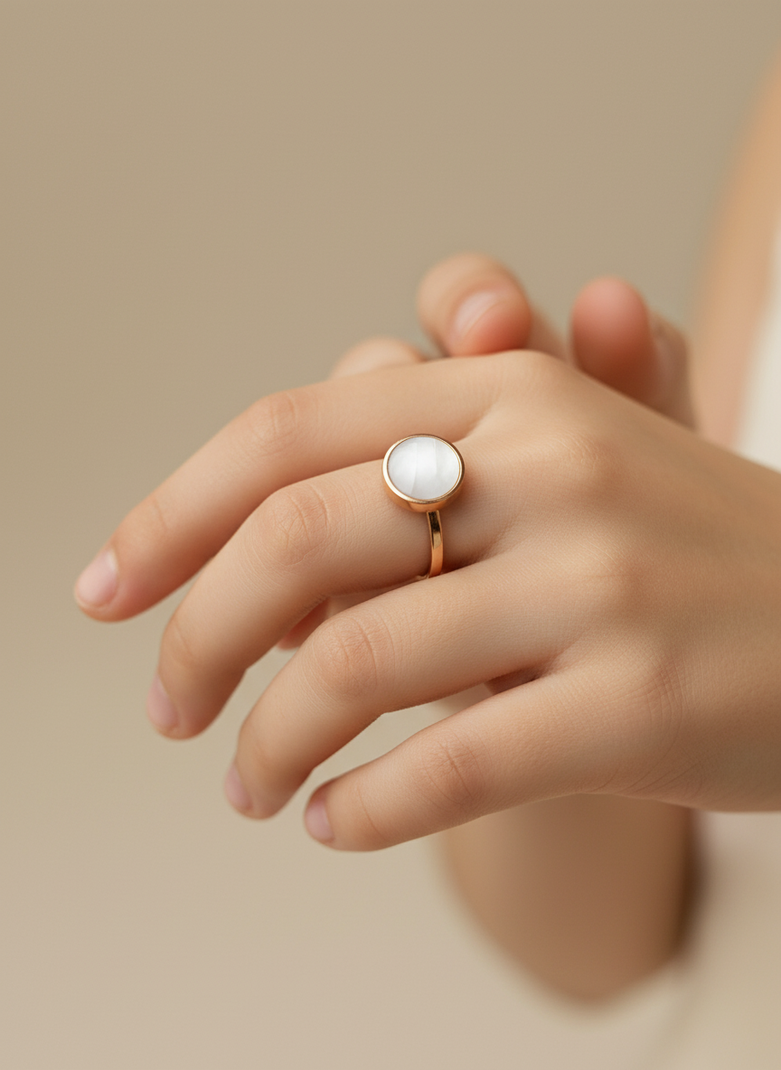 Kids Charm MOP Ring | Rose Gold | Multiple Shapes & Sizes