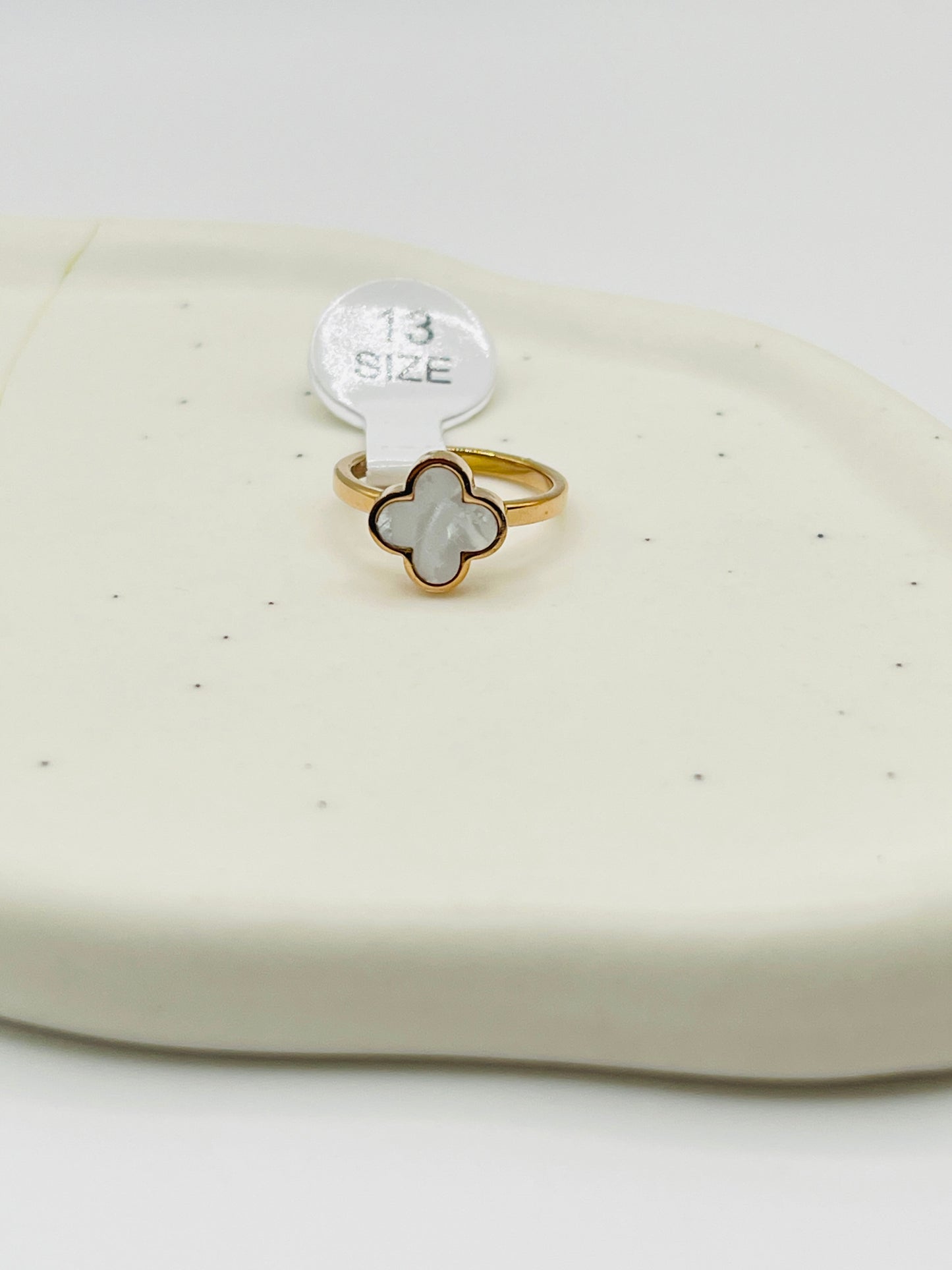 Kids Charm MOP Ring | Rose Gold | Multiple Shapes & Sizes