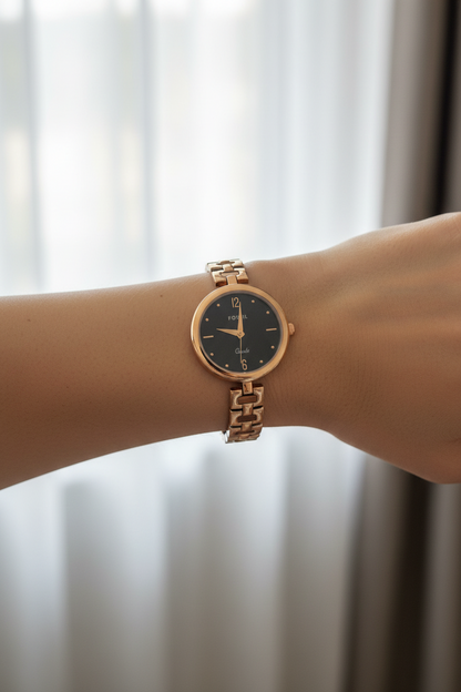 Rose Gold Stainless Steel Quartz Watch