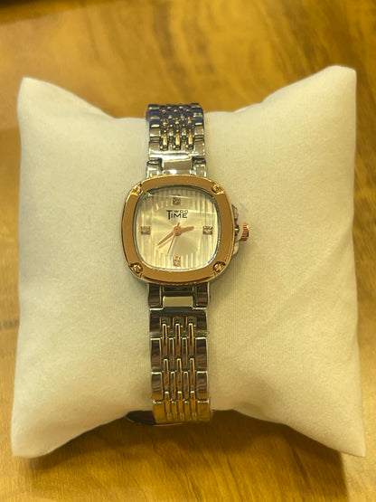 Two Time Dual-Tone Wristwatch