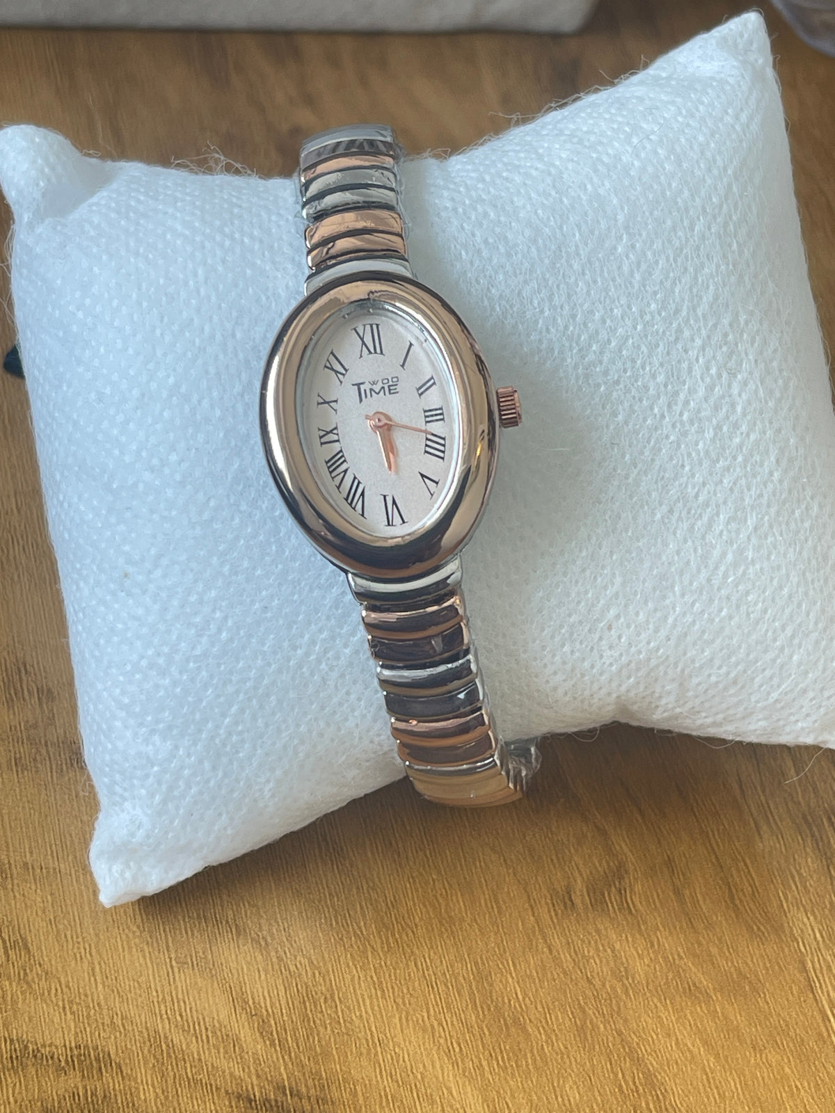 Two-Tone Oval Roman Numeral Women's Watch