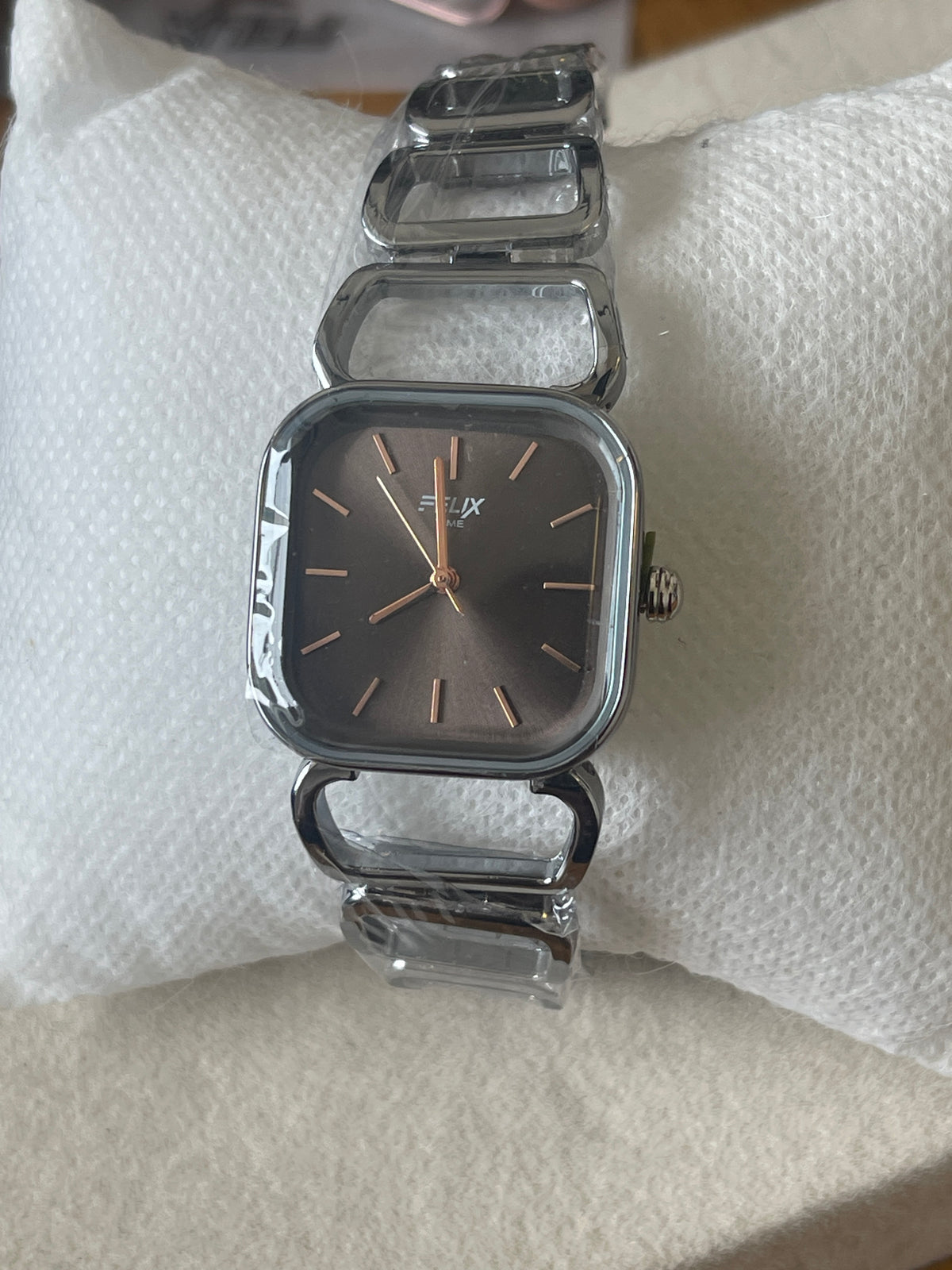 Silver Square-Case Women's Watch