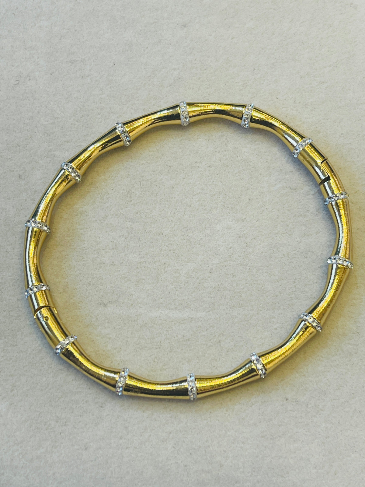 Gold Crystal Rondelle Bangle