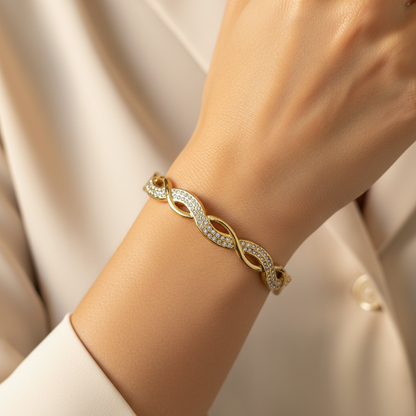 Infinity Gold Baby Size Bangle