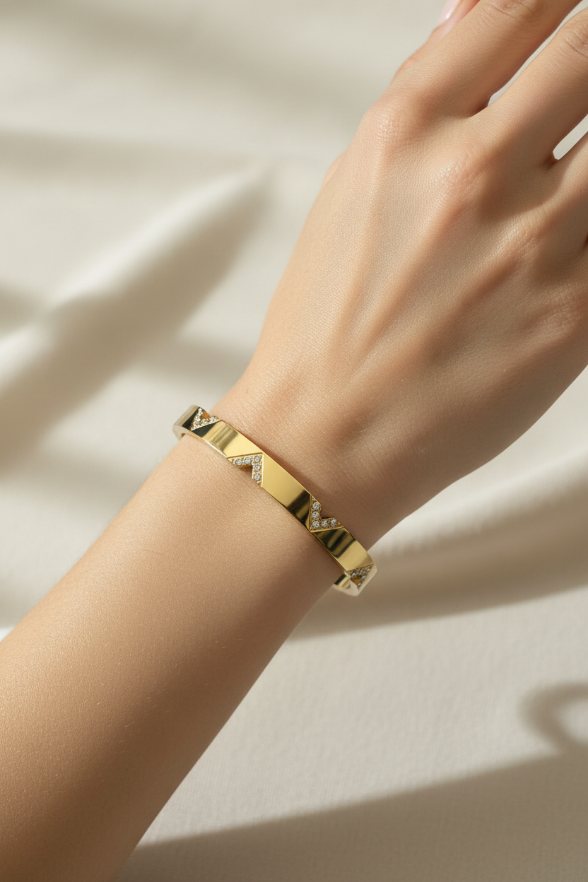 Stackable Baby Size Gold Bangle