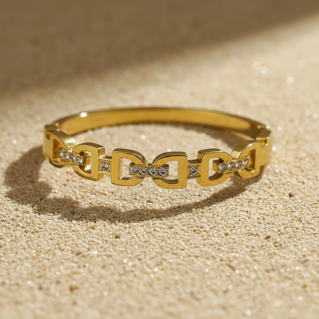 Link Gold Baby Size  Bangle