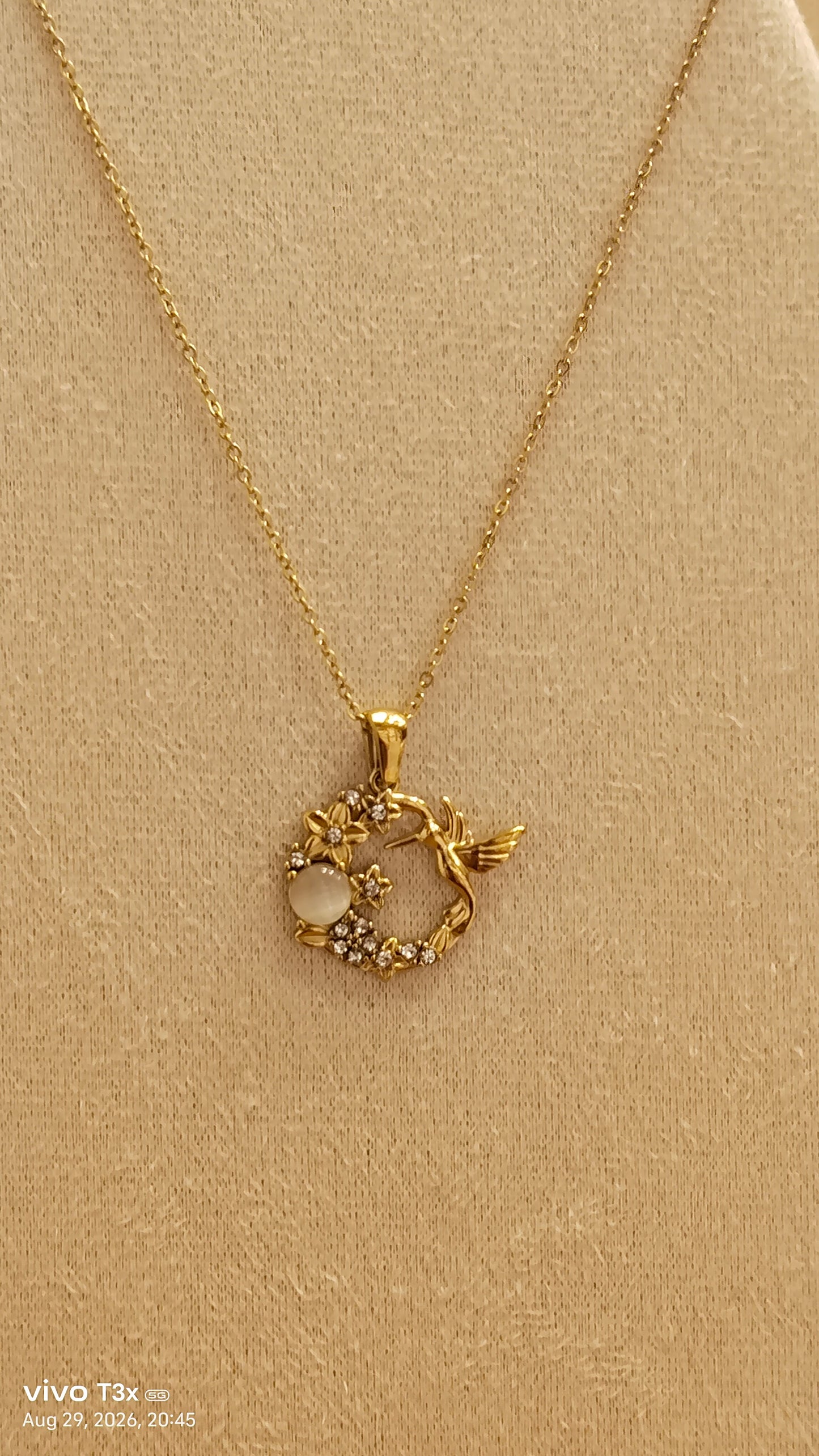 Hummingbird Garden Pendant Necklace