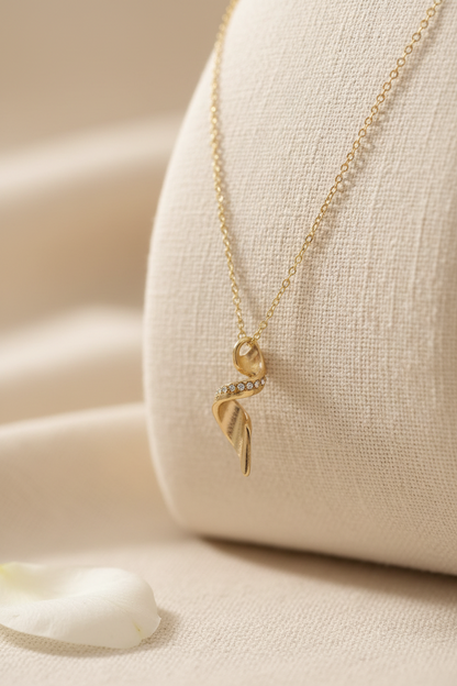 Twisted Luxe-Gold Crystal Necklace