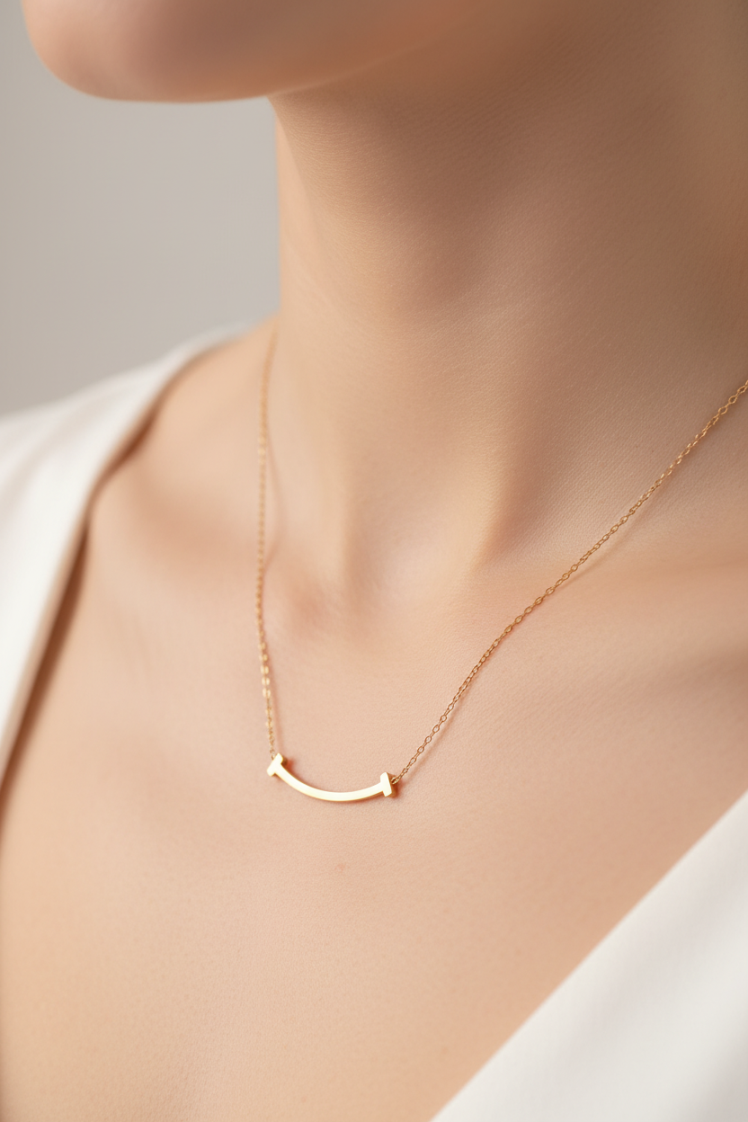 Smile Bar Pendant Necklace