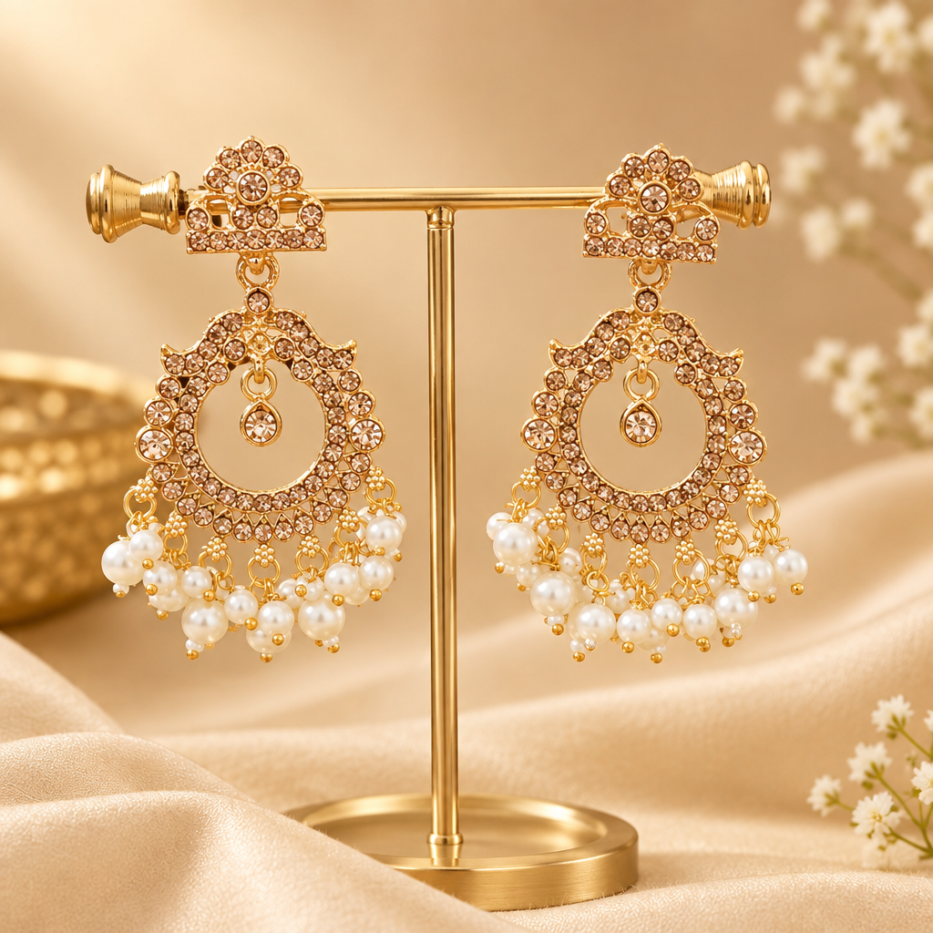 Gold-Tone Chandelier Earrings