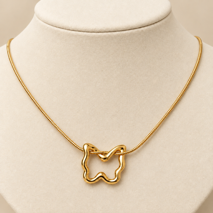 Open Butterfly Pendant Necklace