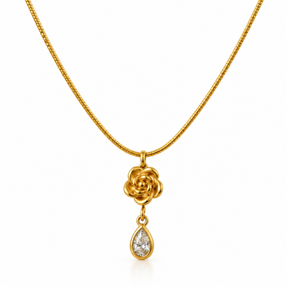 Rose Drop Pendant Necklace